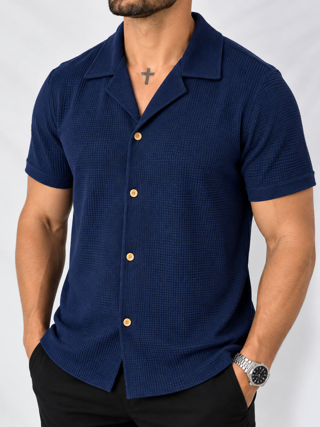 CAMISA SOCIAL TEXTURIZADA
