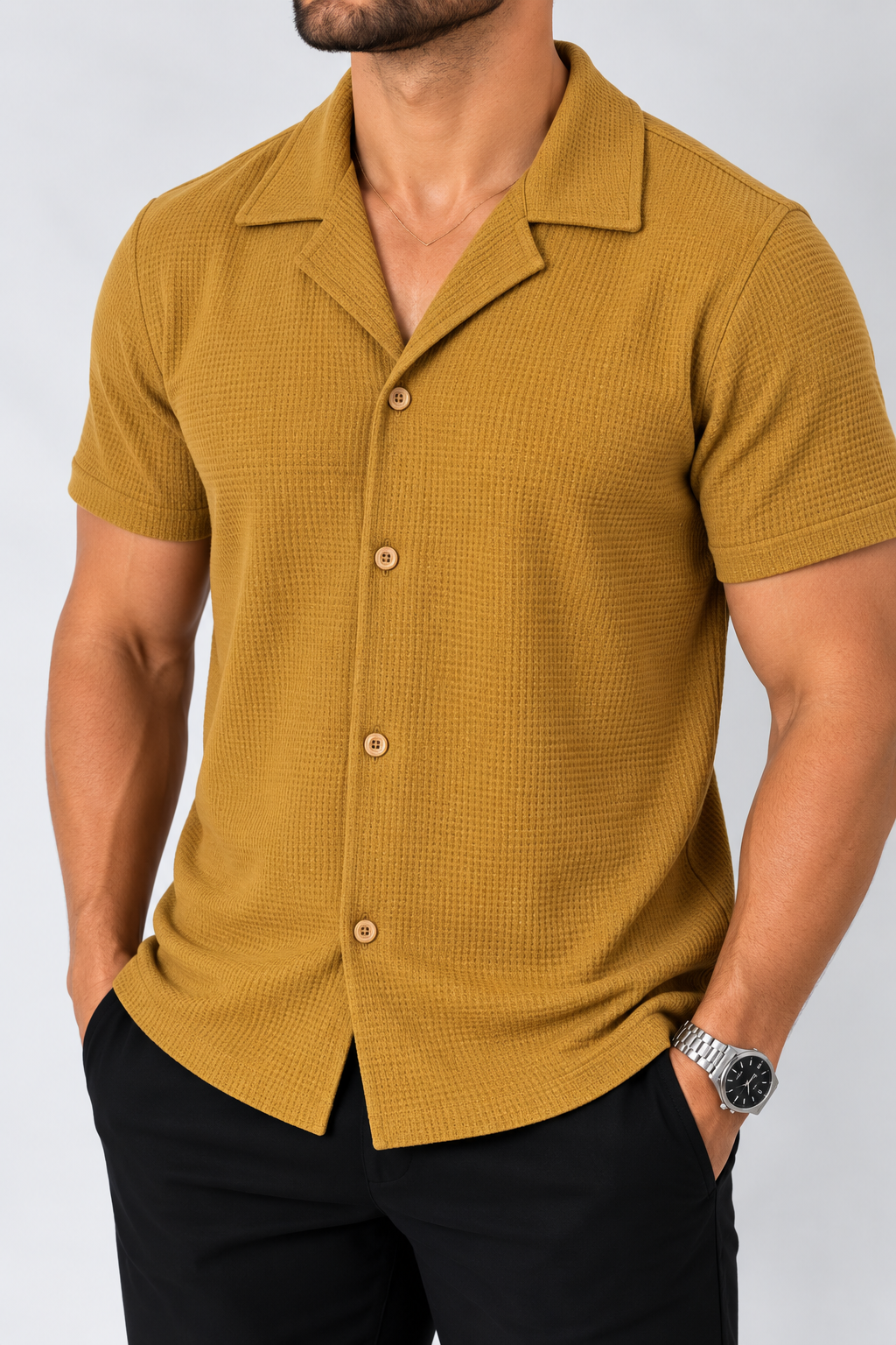 CAMISA SOCIAL TEXTURIZADA