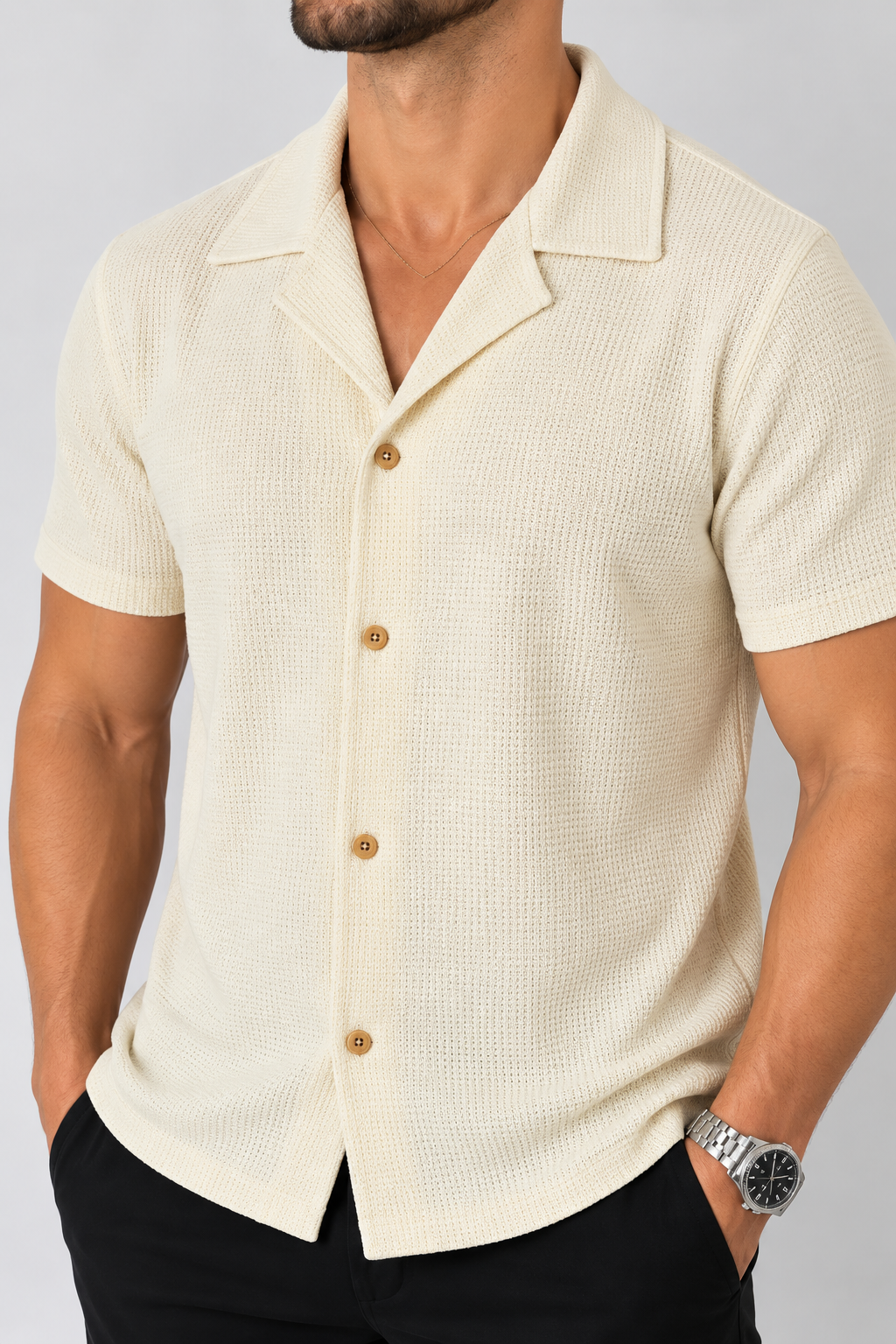 CAMISA SOCIAL TEXTURIZADA