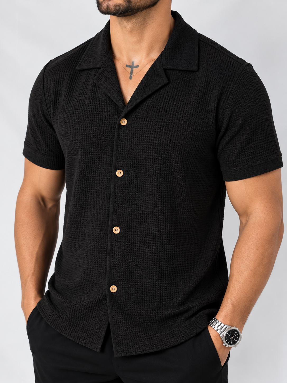 CAMISA SOCIAL TEXTURIZADA