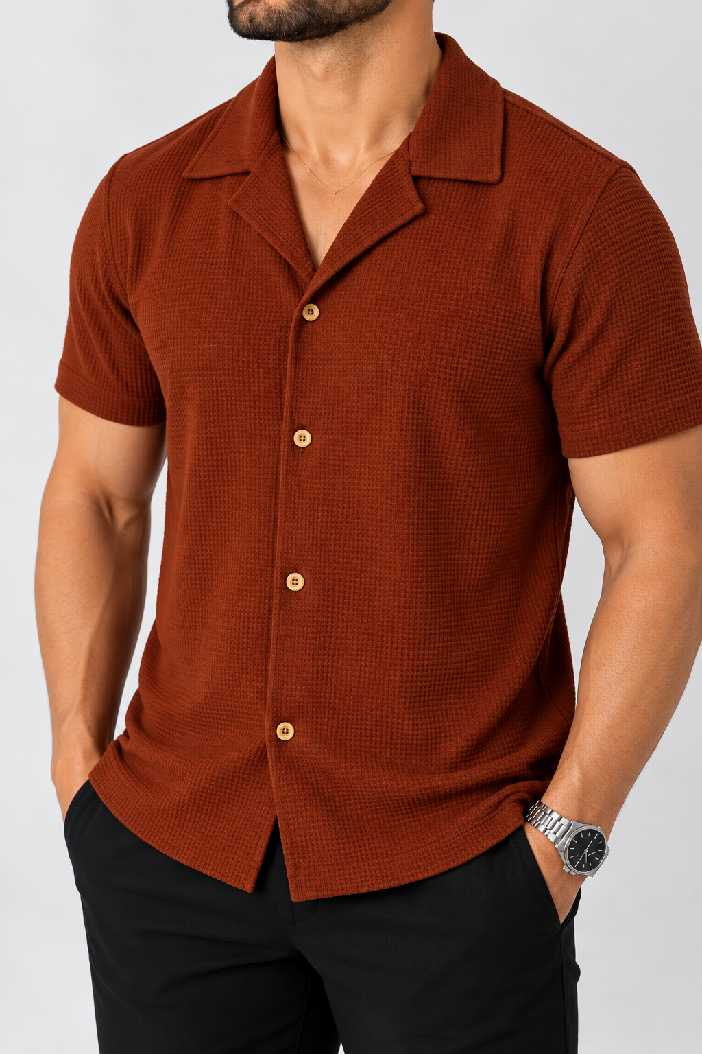 CAMISA SOCIAL TEXTURIZADA