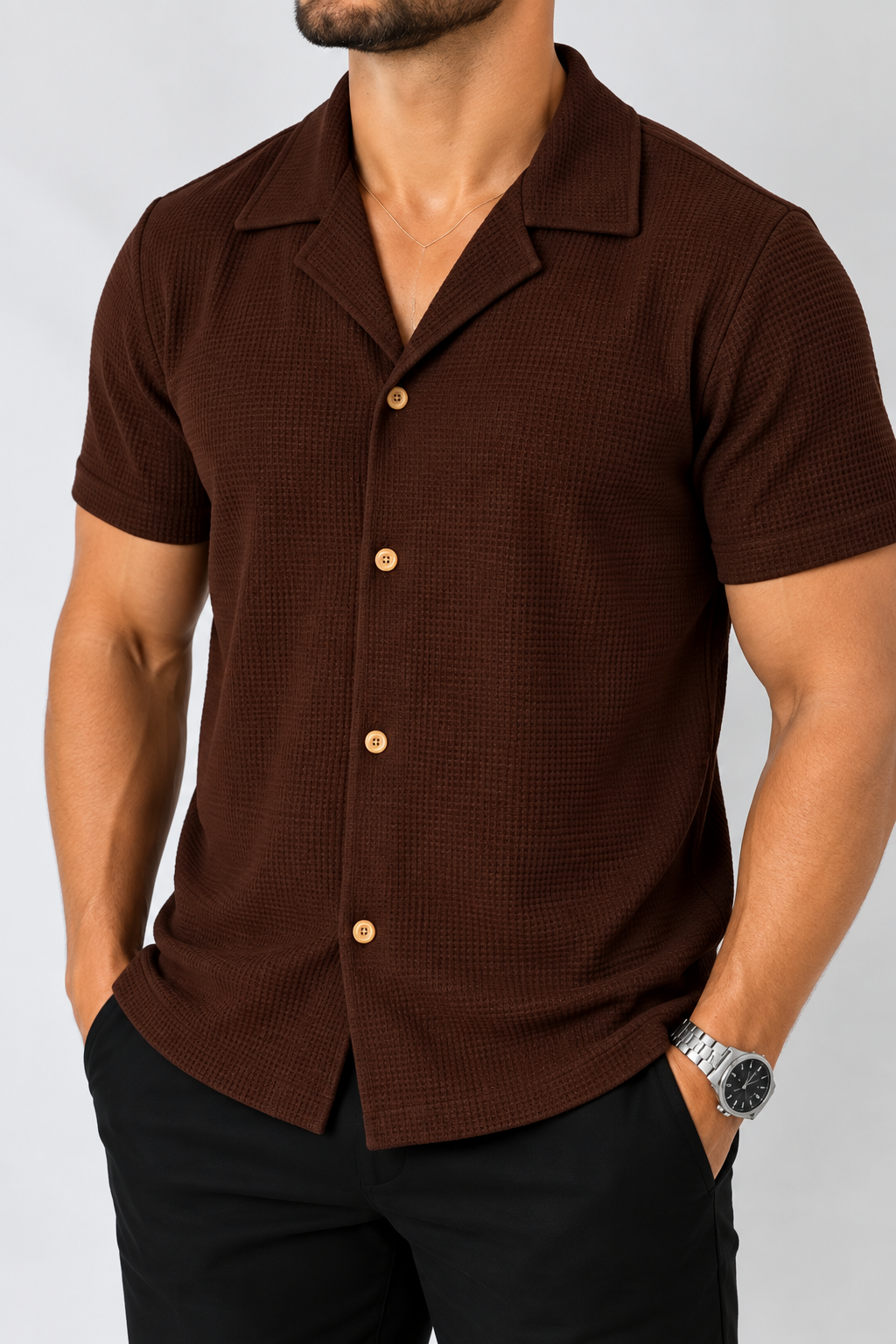 CAMISA SOCIAL TEXTURIZADA