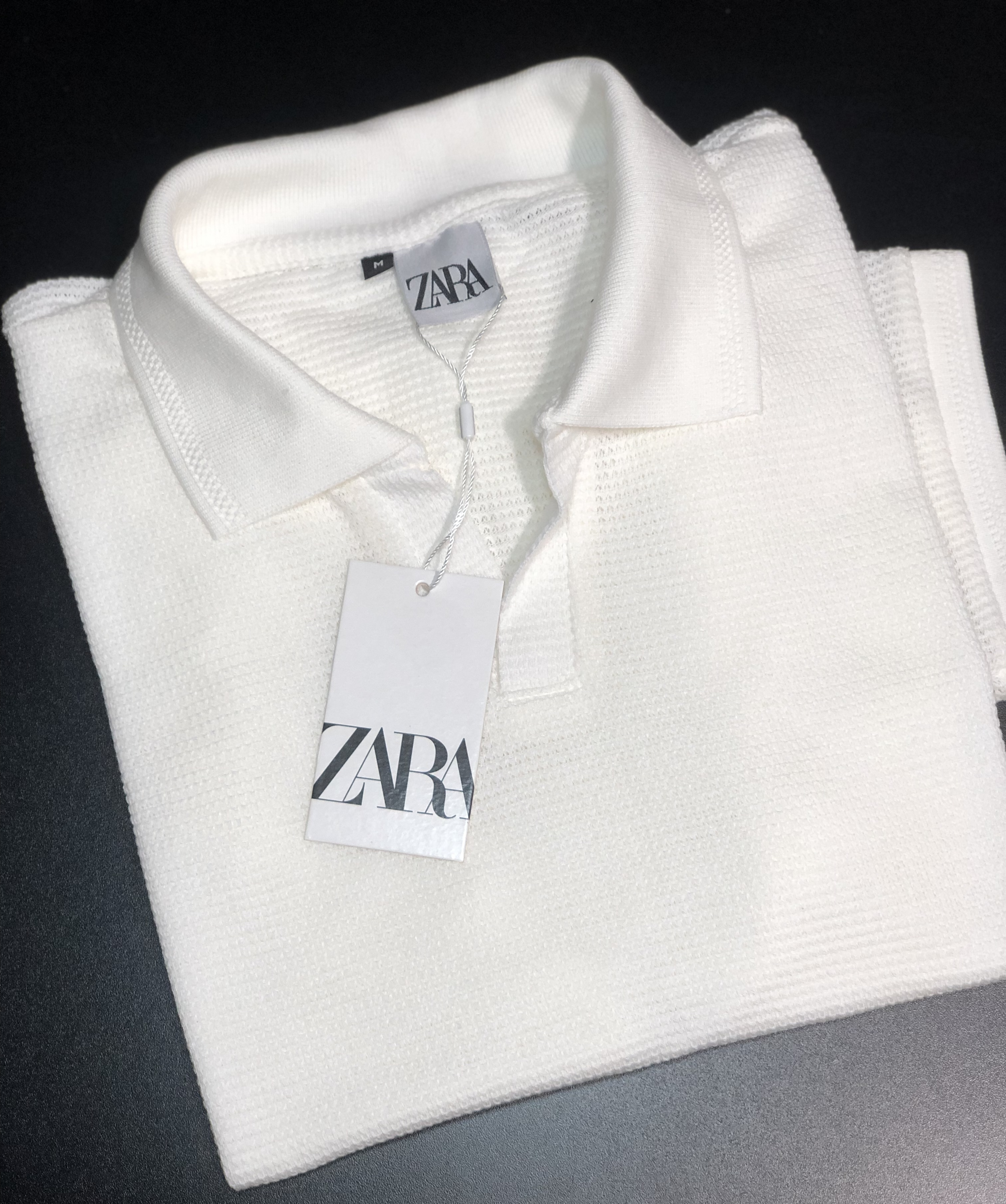 CAMISA POLO GOLA V TEXTURIZADA ZARA