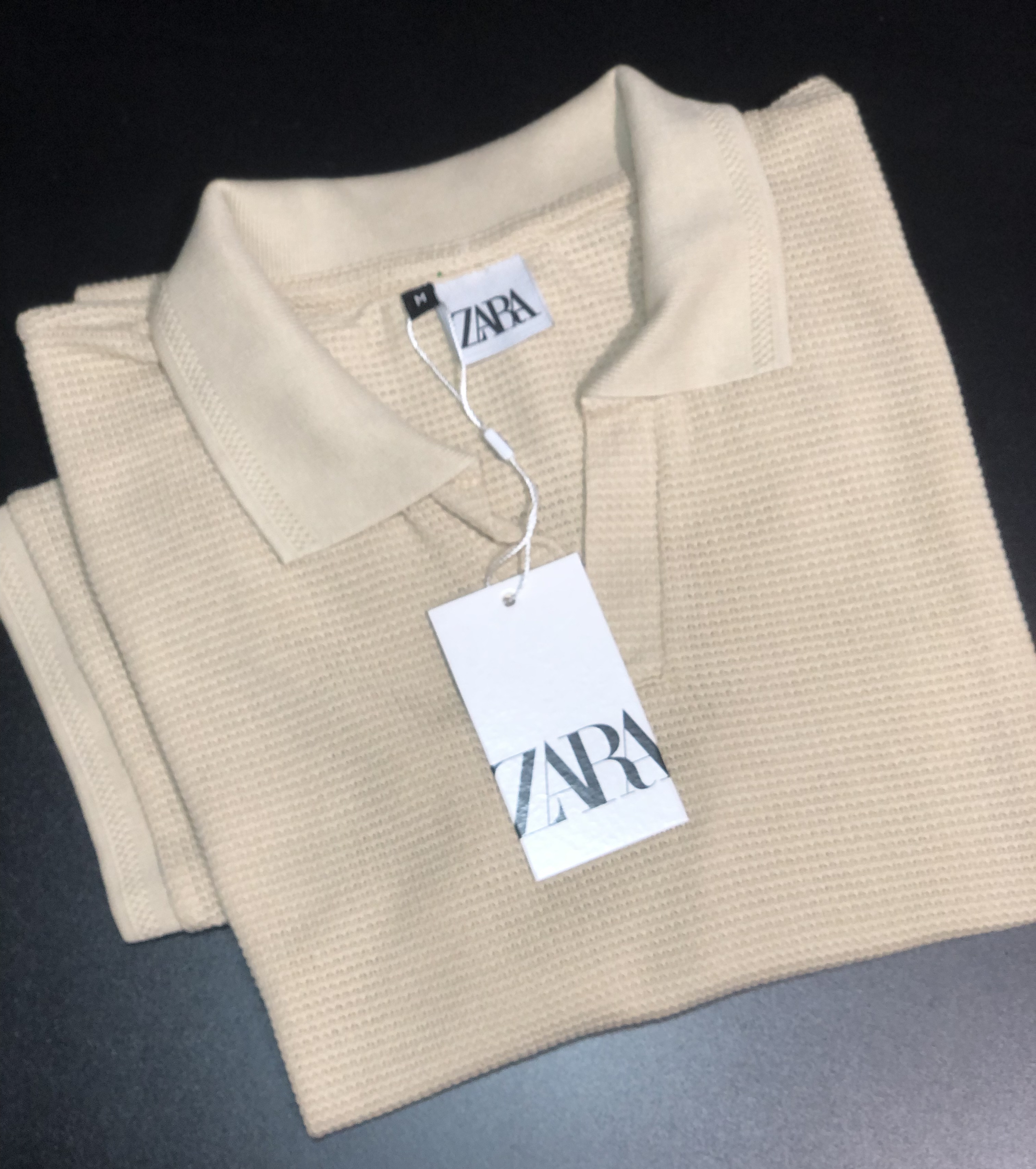 CAMISA POLO GOLA V TEXTURIZADA ZARA