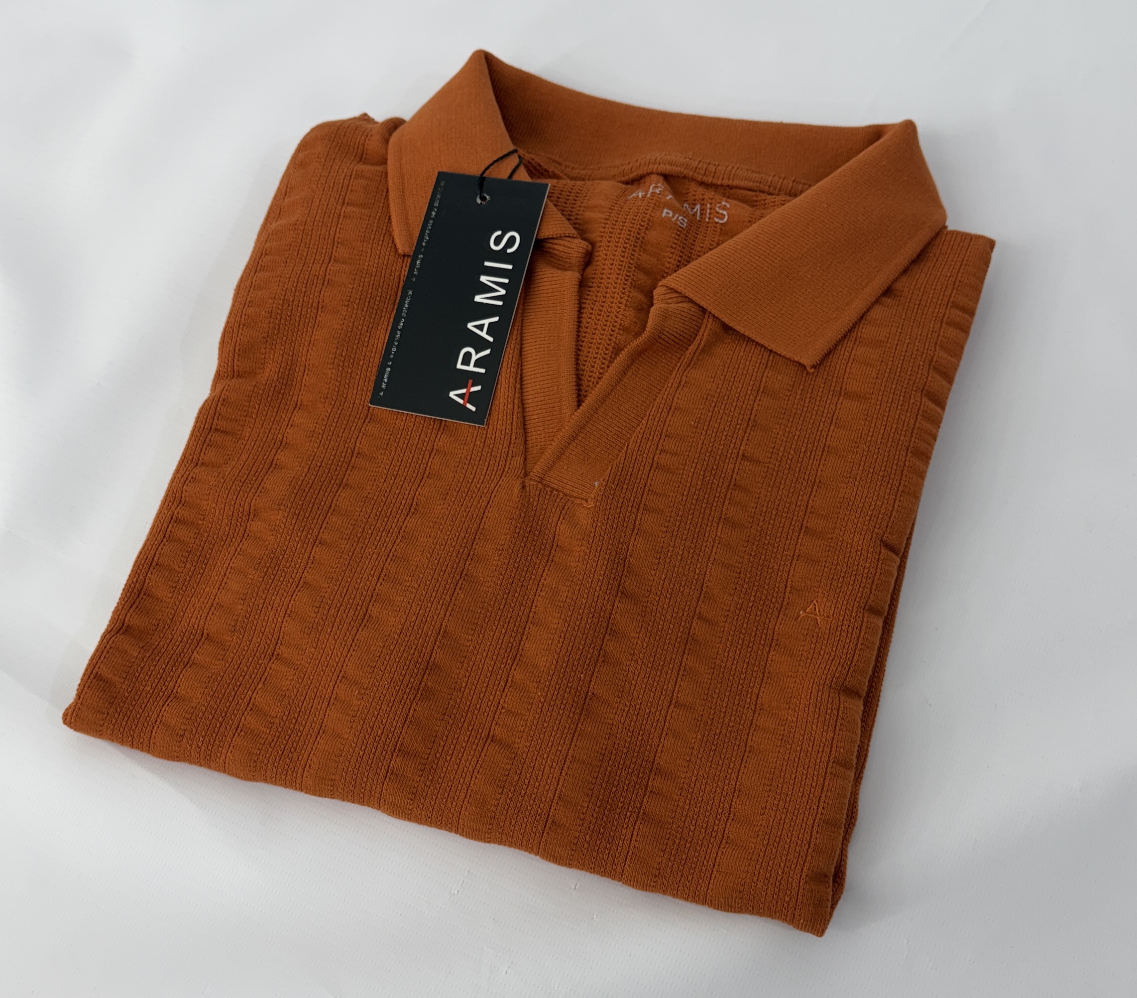 CAMISA POLO GOLA V TEXTURIZADA ARAMIS