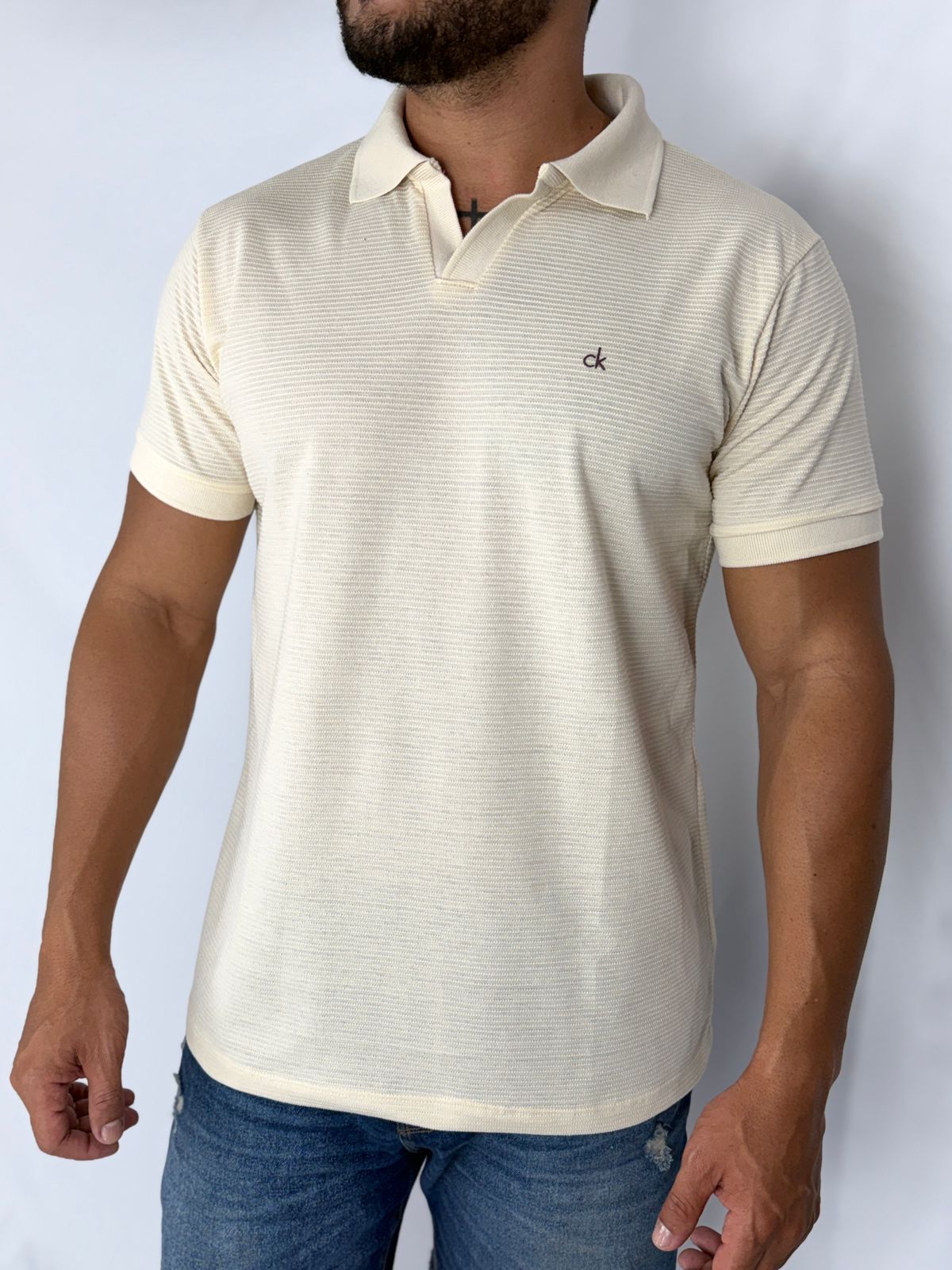 CAMISA POLO GOLA V CALVIN KLEIN