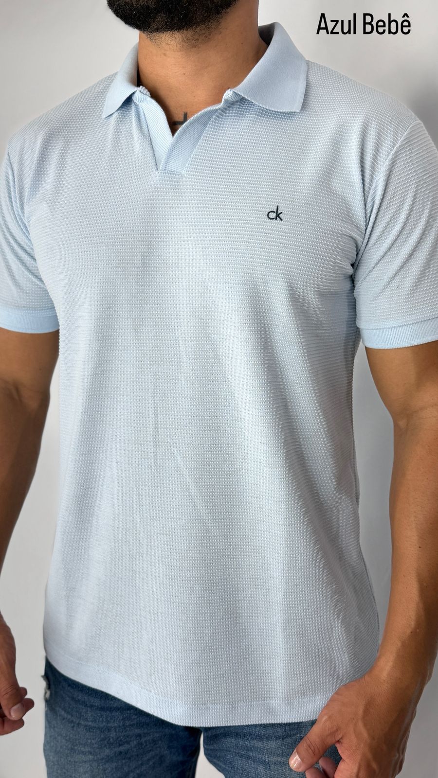 CAMISA POLO GOLA V CALVIN KLEIN