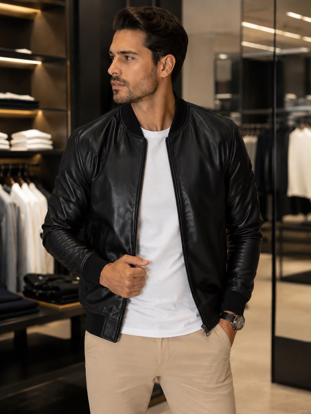 JAQUETA DE COURO PREMIUM